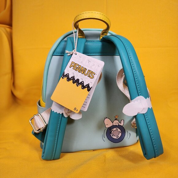 Loungefly Peanuts Snoopy and Woodstock Road Trip Mini Backpack Vacation NEW - Picture 7 of 13